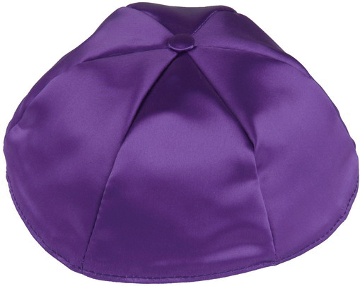 Dark Purple Satin Kippah